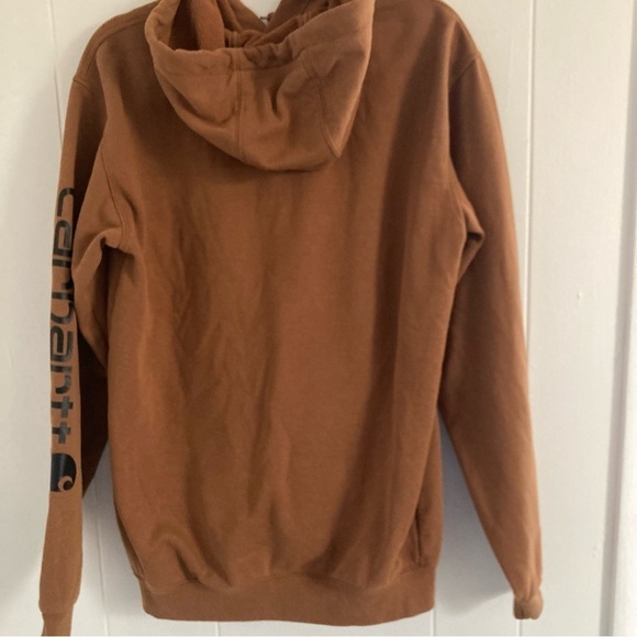 Carhartt Men's Size Small Midweight Hooded Logo Sweatshirt Pullover Hoodie - Picture 5 of 8